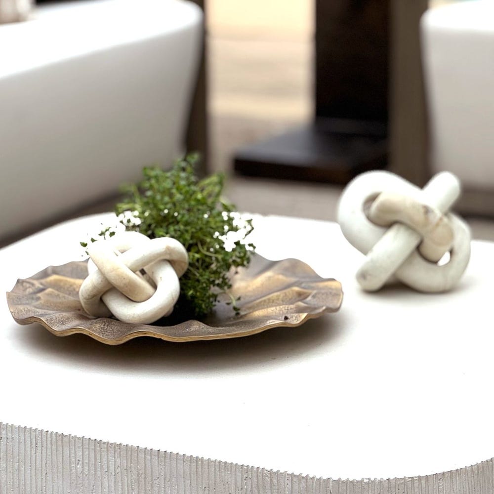 Limestone Link Sculpture - Set/2