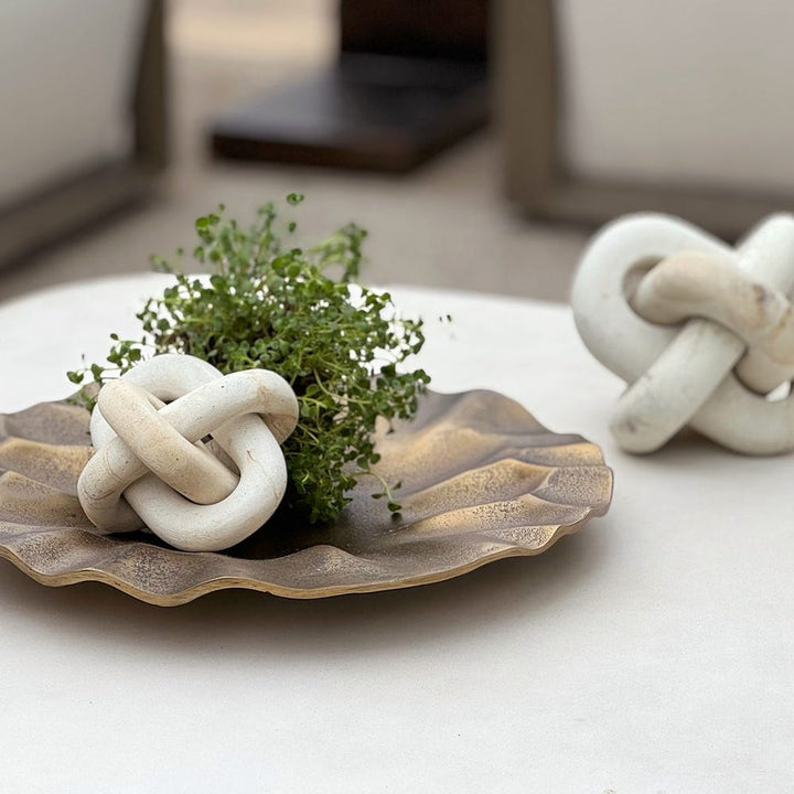 Limestone Link Sculpture - Set/2