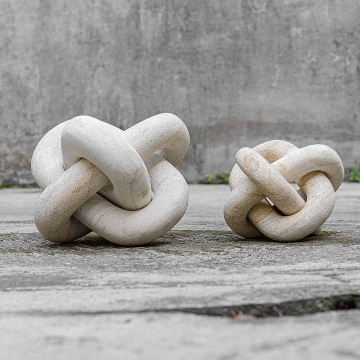 Limestone Link Sculpture - Set/2