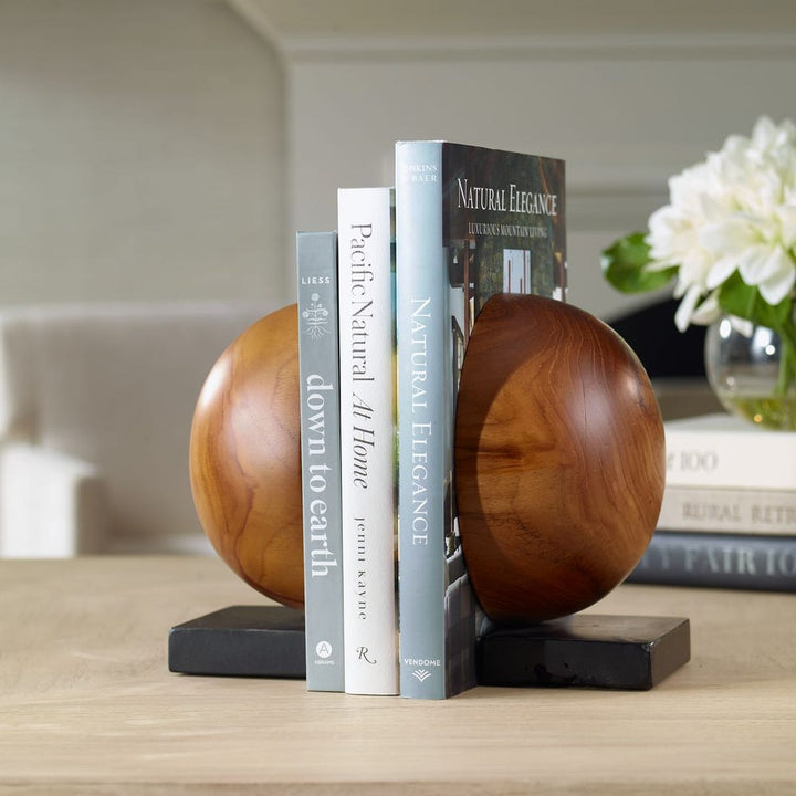 Teak & Noir Bookends