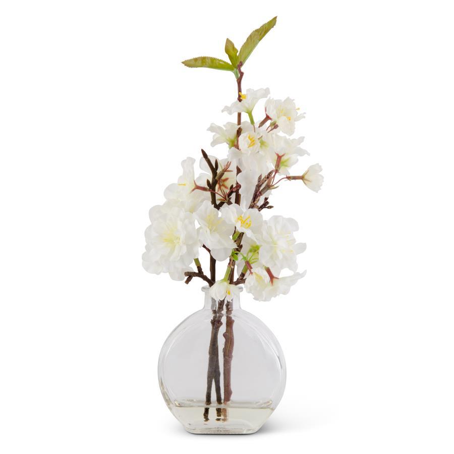 White Cherry Blossom Spray in Vase