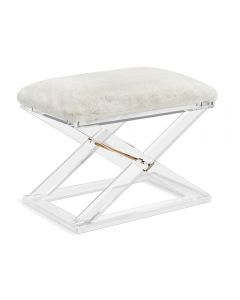 Asher Stool - Ivory Fur