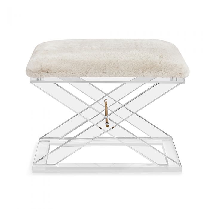 Asher Stool - Ivory Fur