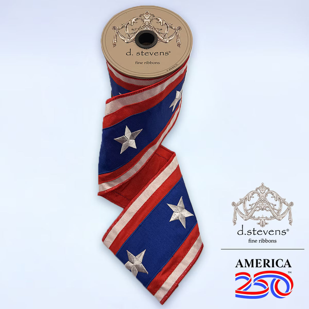 Patriotic Star Ribbon - 1 Yard