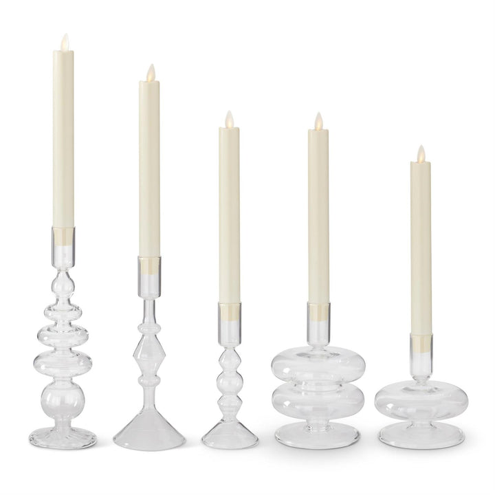 Handmade Glass Taper Candleholder