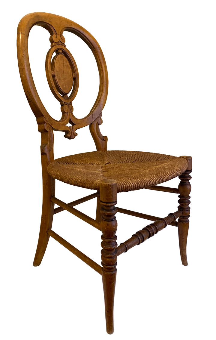 Late 19th Century Child’s Rush Seat Chair (c. 1880–1910)
