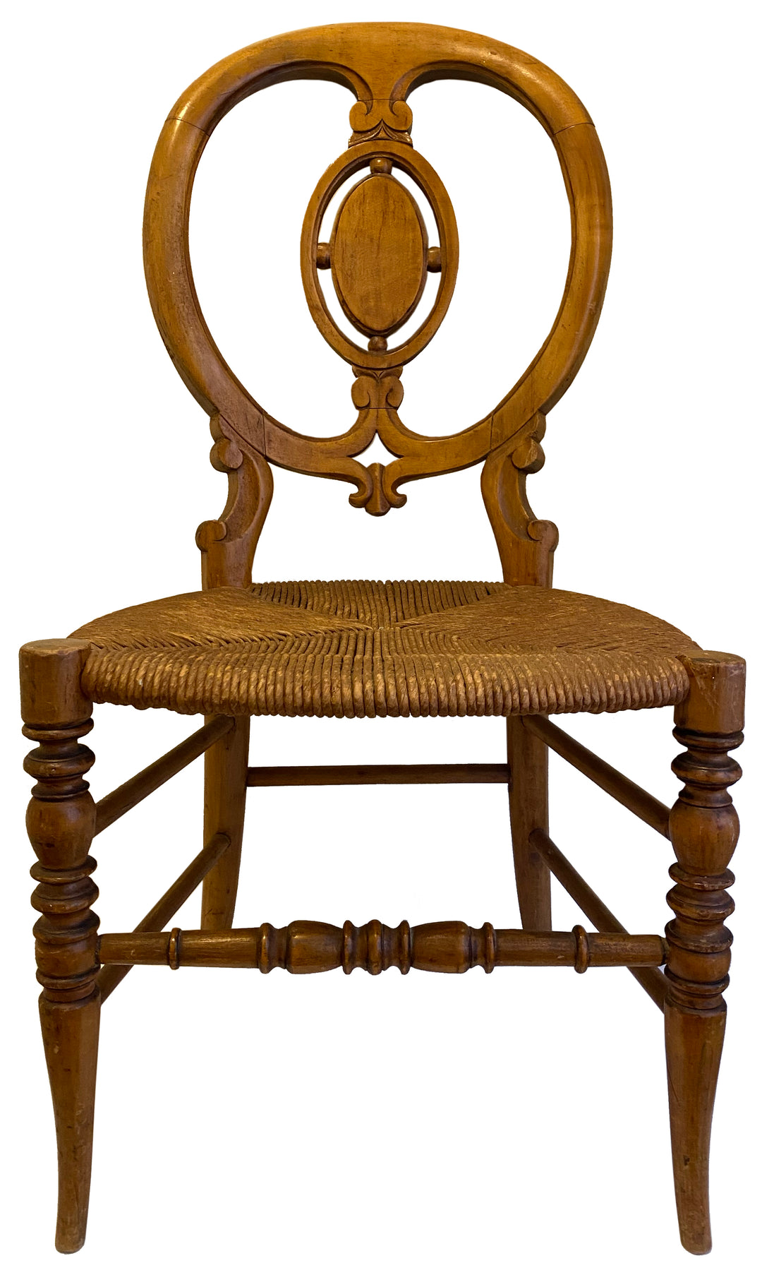 Late 19th Century Child’s Rush Seat Chair (c. 1880–1910)