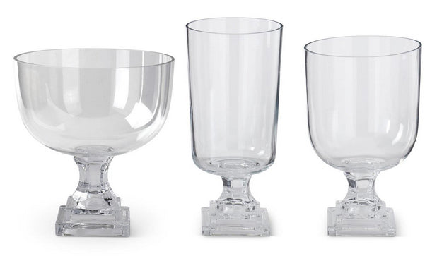 Glass Pedestal Footed Vase