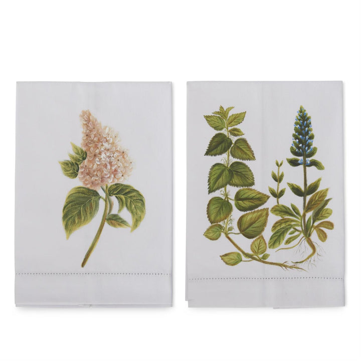 Hand-Painted Cotton Guest Towels