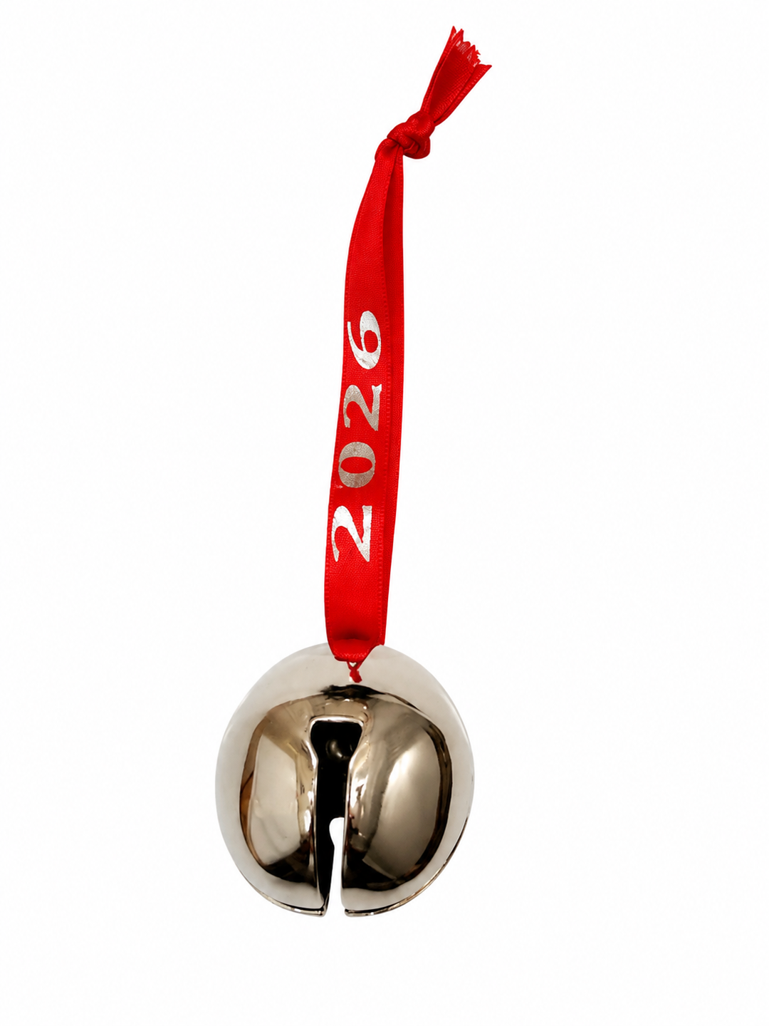 Nickel Bell Ornament with "Merry Christmas" Ribbon