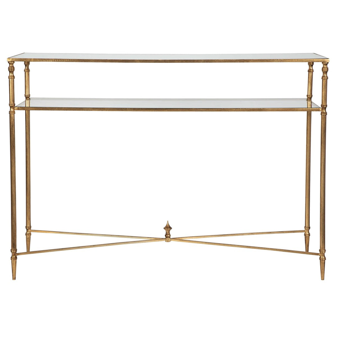 Gold Cross Console Table