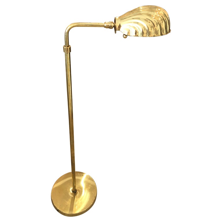 Vintage Frederick Cooper Brass Chapman Shell Floor Lamp – Adjustable