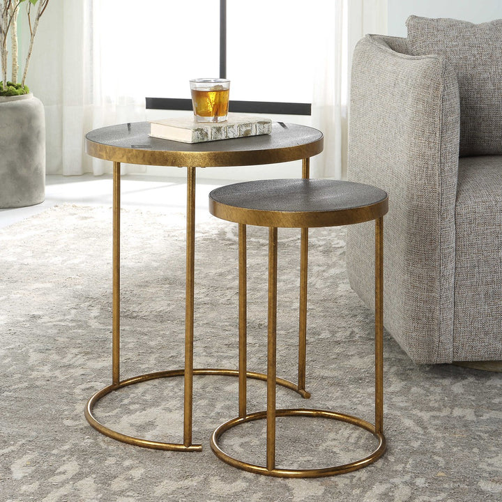 Shagreen Nesting Tables