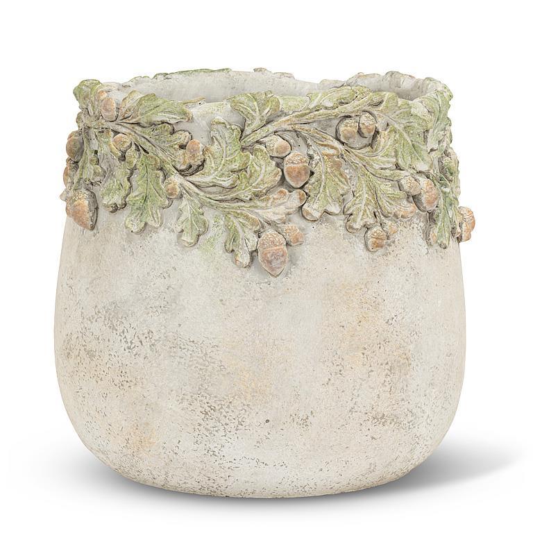 Oak Leaves & Acorns Planter