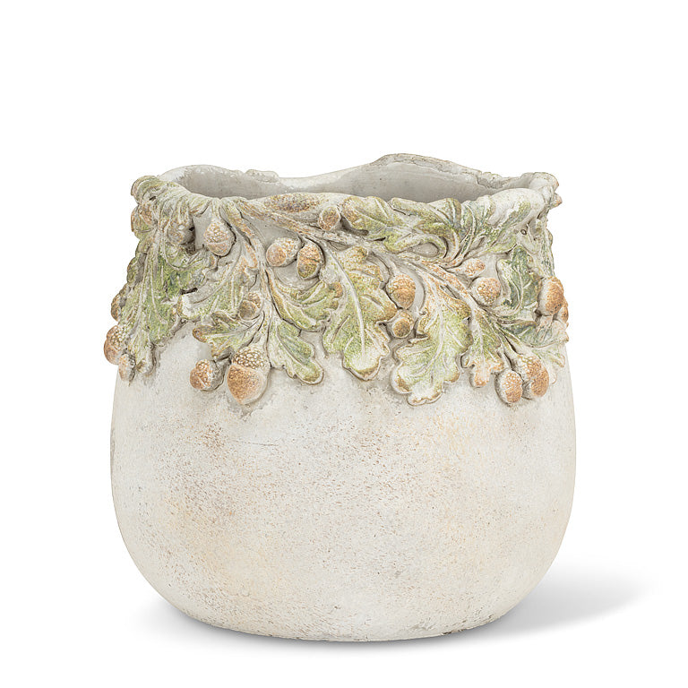 Oak Leaves & Acorns Planter