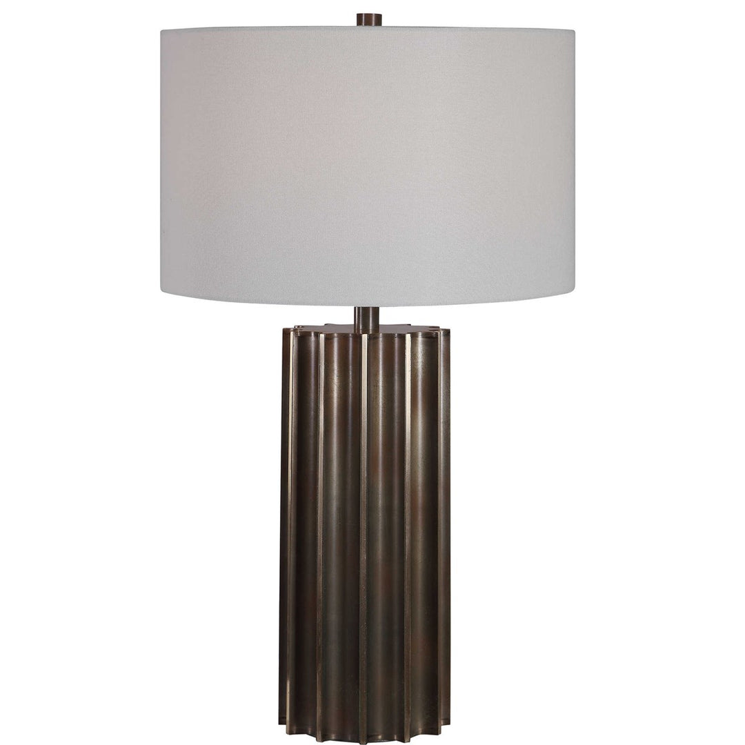 Fluted Bronze Lamp