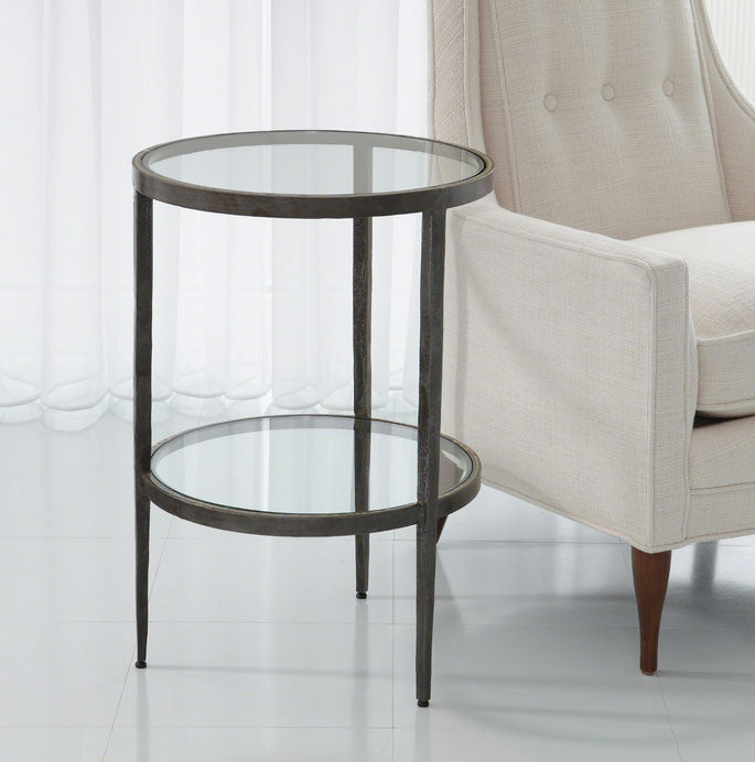 Two-Tier Brass Side Table