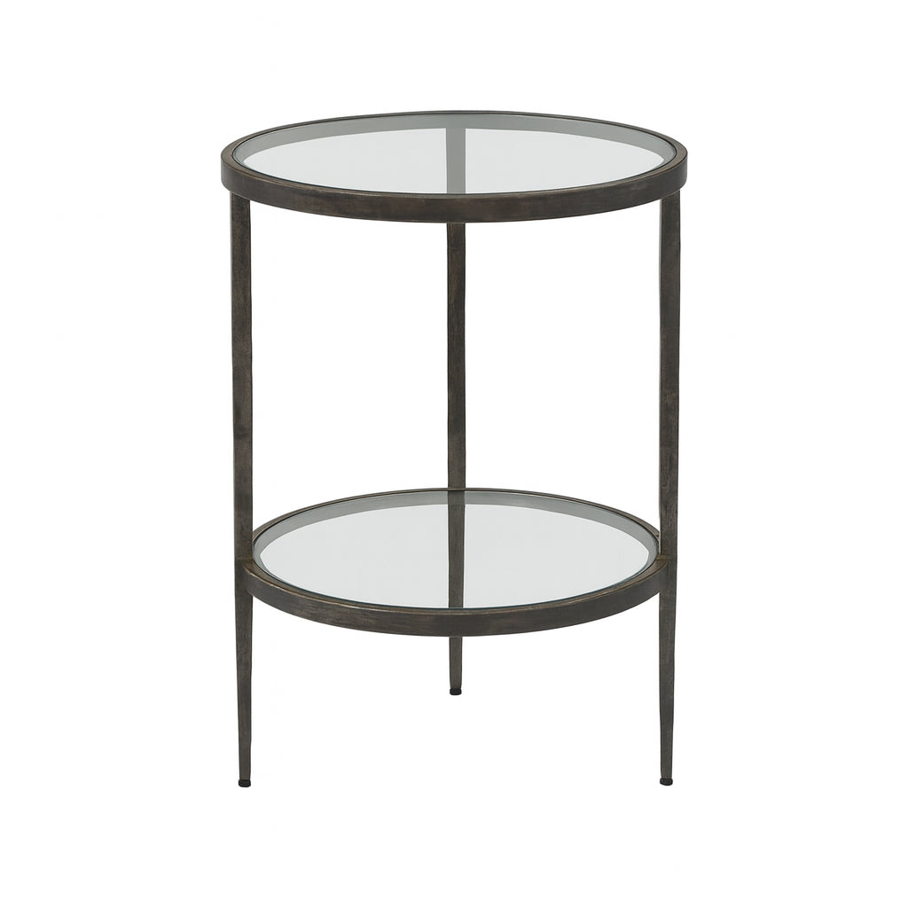 Two-Tier Brass Side Table