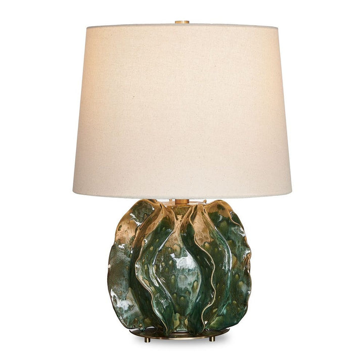 Green Tide Sculpted Lamp