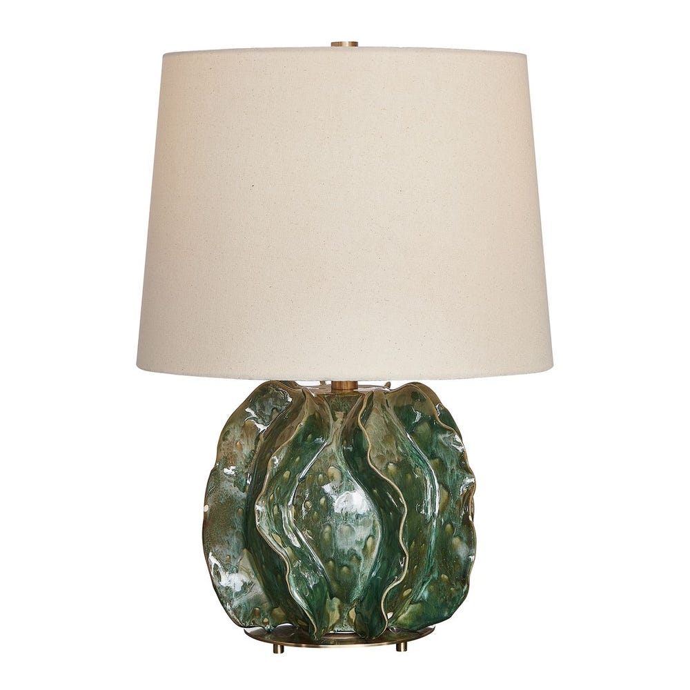 Green Tide Sculpted Lamp