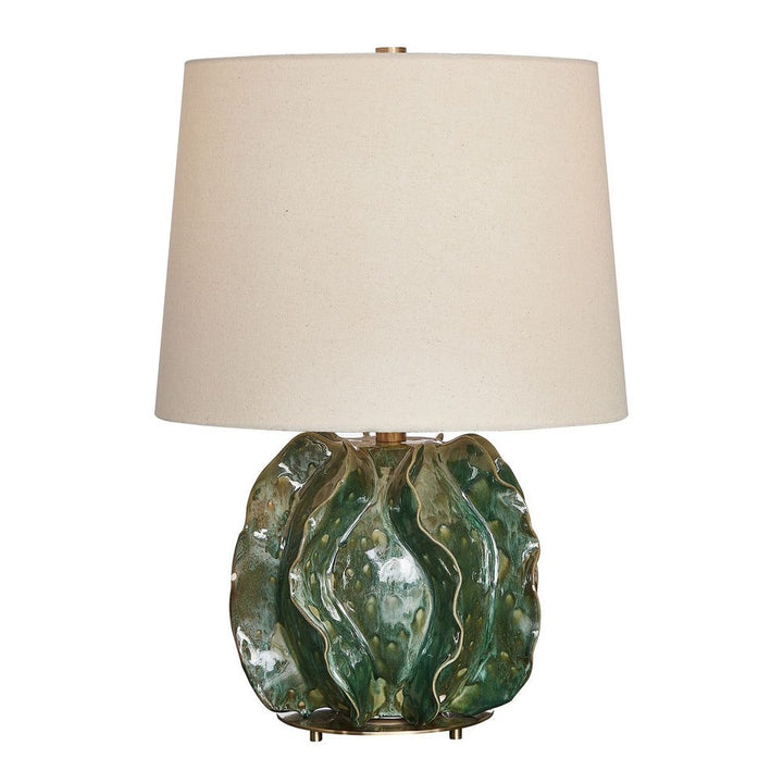 Green Tide Sculpted Lamp