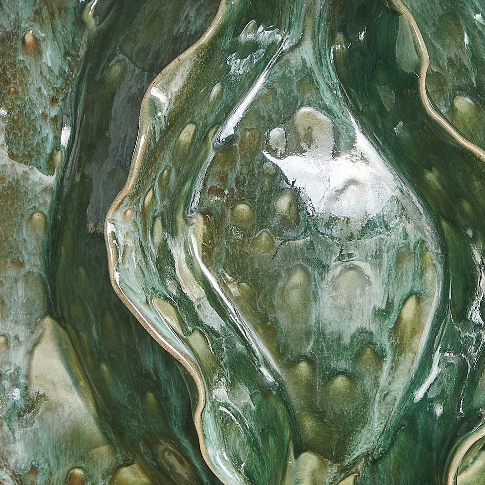 Green Tide Sculpted Lamp