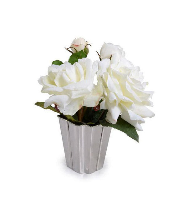 White Roses in Julep Cup