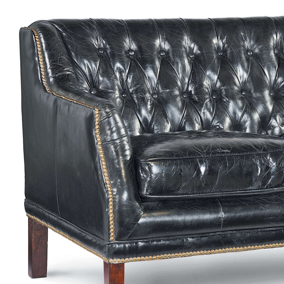 Leather Equestrian Loveseat