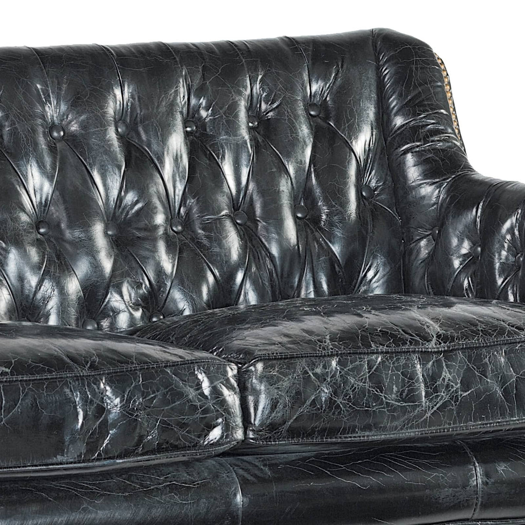 Leather Equestrian Loveseat