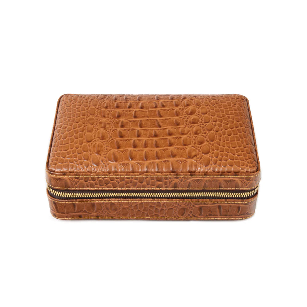 Cain Croco Cigar Travel Case