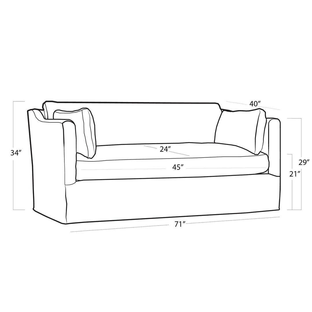 Slipcovered Bench Seat Sofa