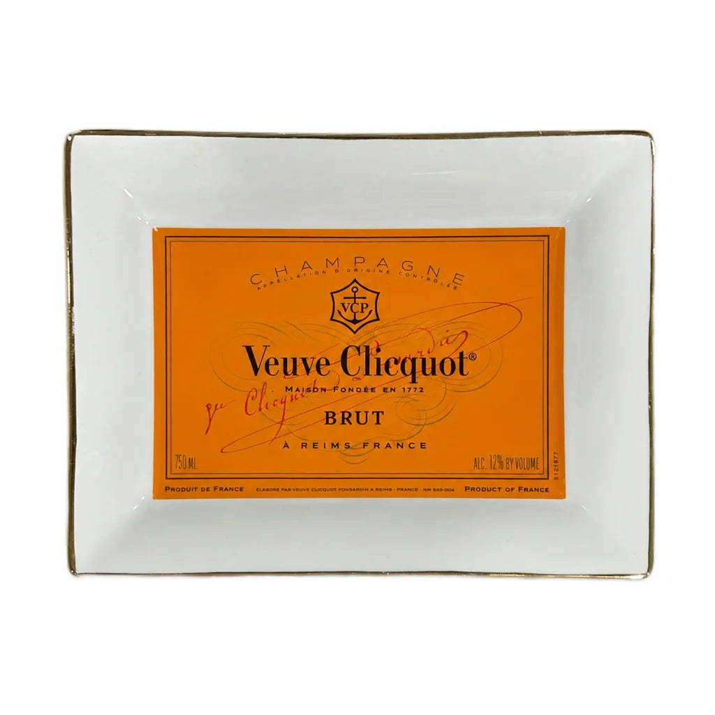 Champagne Label Trinket Tray