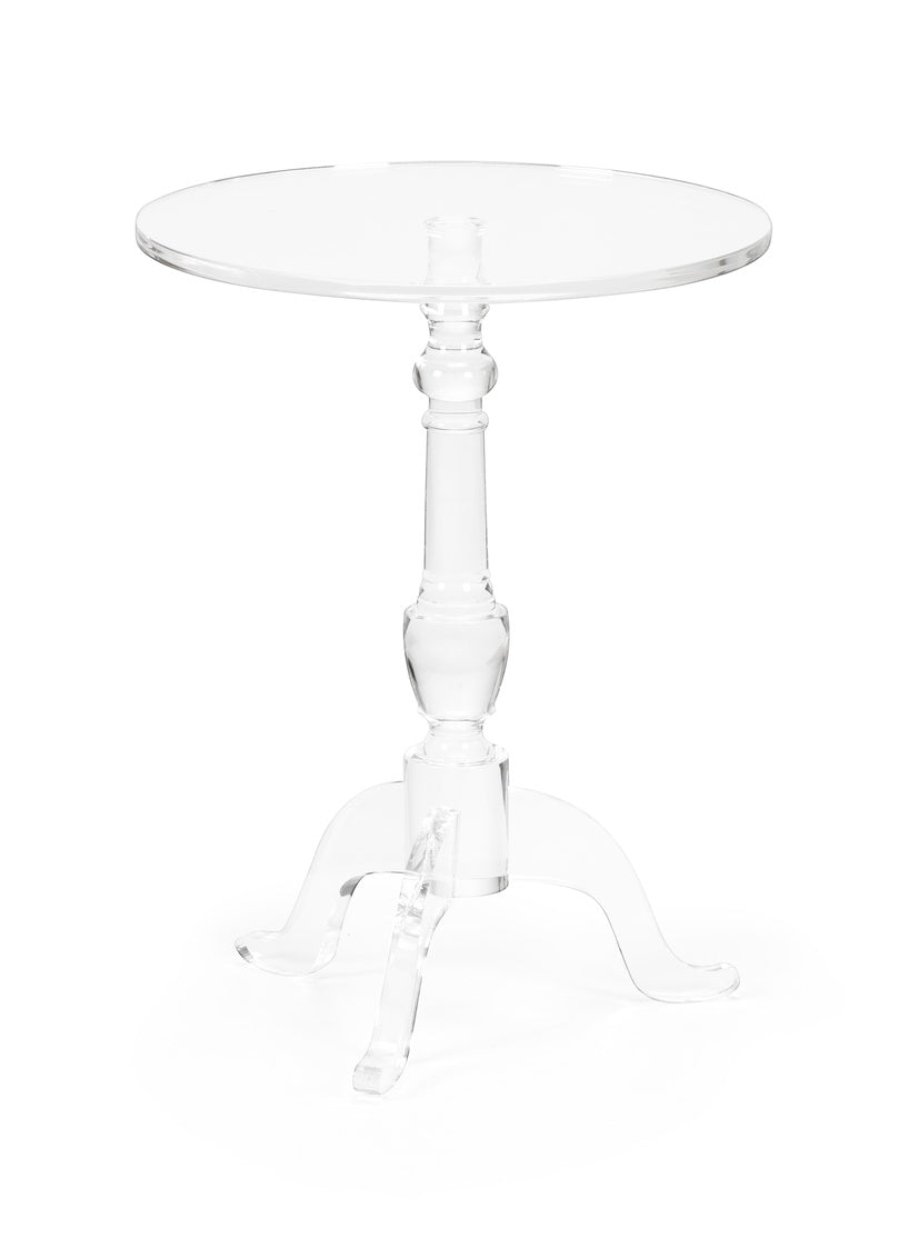 Lucite Pedestal Side Table