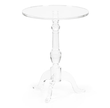 Lucite Pedestal Side Table