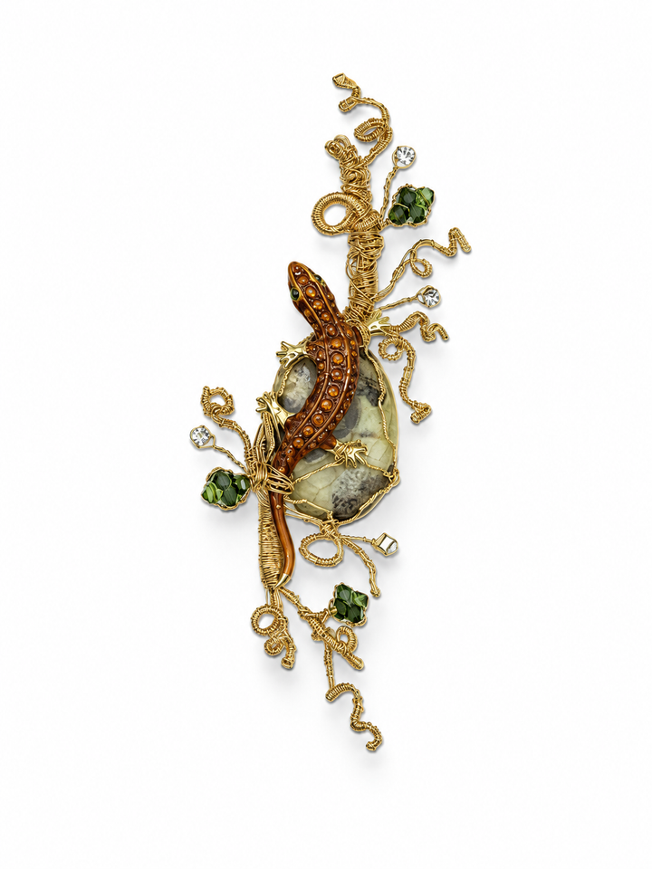 Copper Scales of the Lizard Lapel Pin
