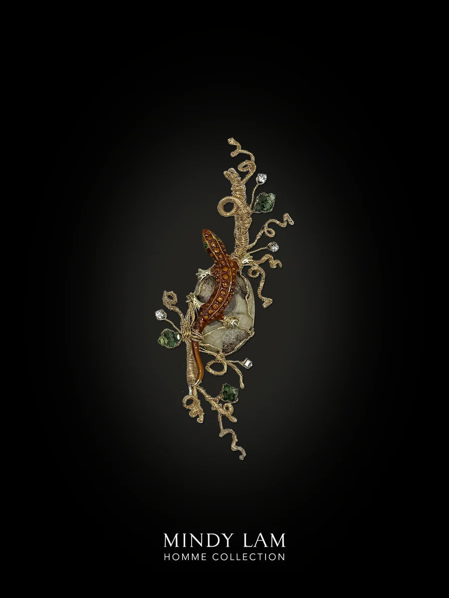 Copper Scales of the Lizard Lapel Pin