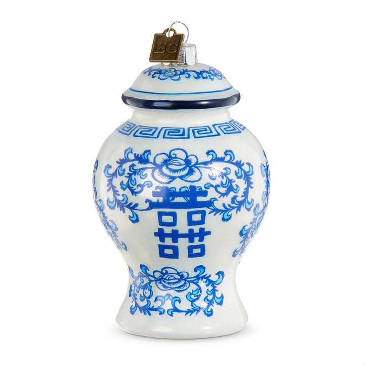 Blue & White Glass Ornaments