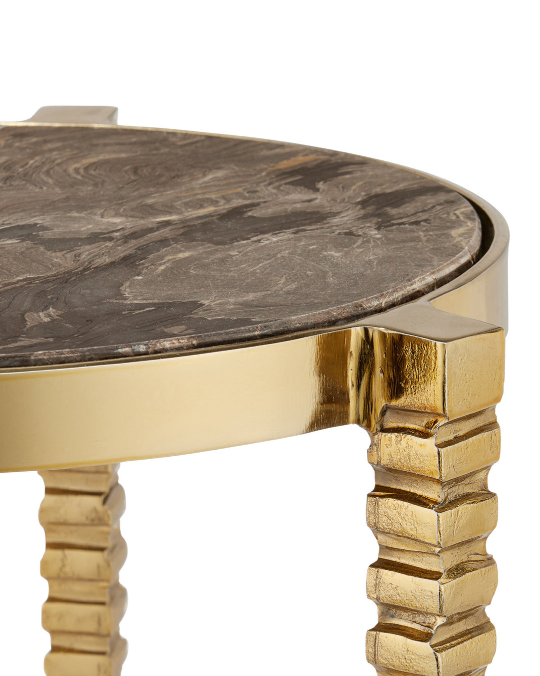 Corrado Cappucino Marble Accent Table