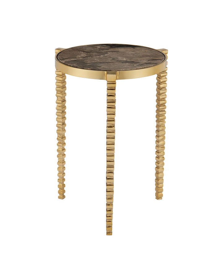 Corrado Cappucino Marble Accent Table