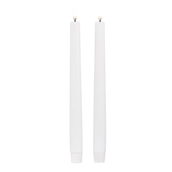 Ivory Taper Battery Candle SET/2