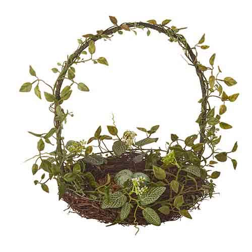 BASKET WITH BIRD NEST 13 IN-13 IN