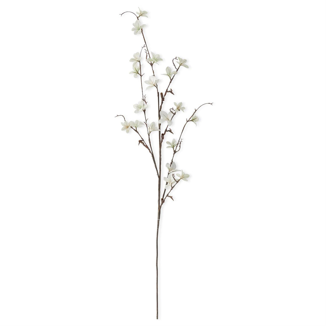 40" White Magnolia Blossom Spray