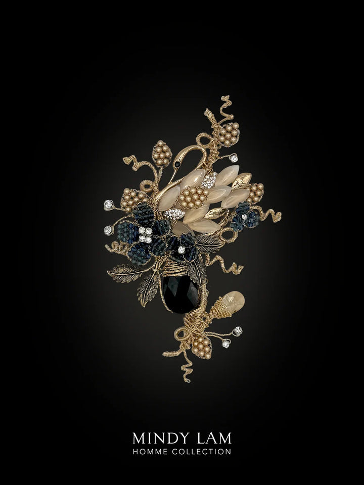 Pearl Song of the Swan Lapel Pin