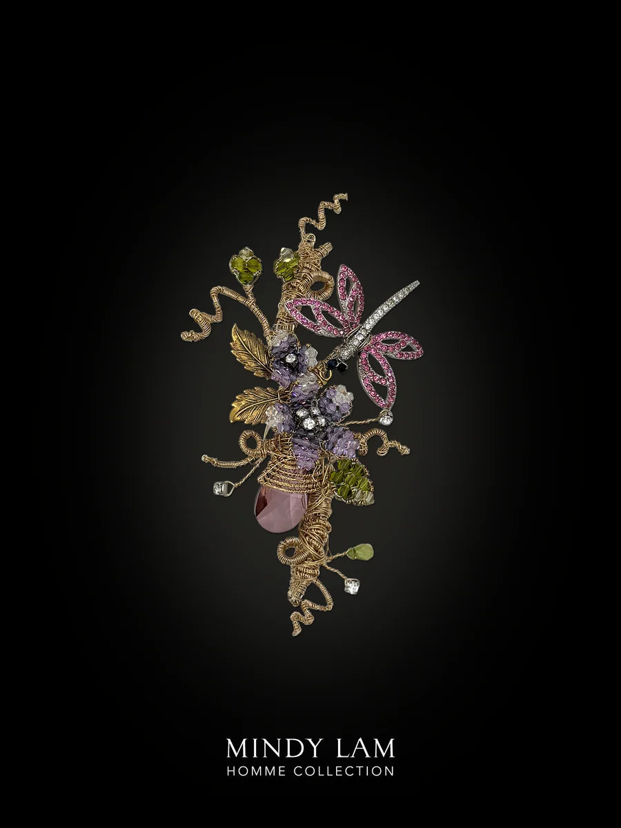Flight of Fuchsia Lapel Pin