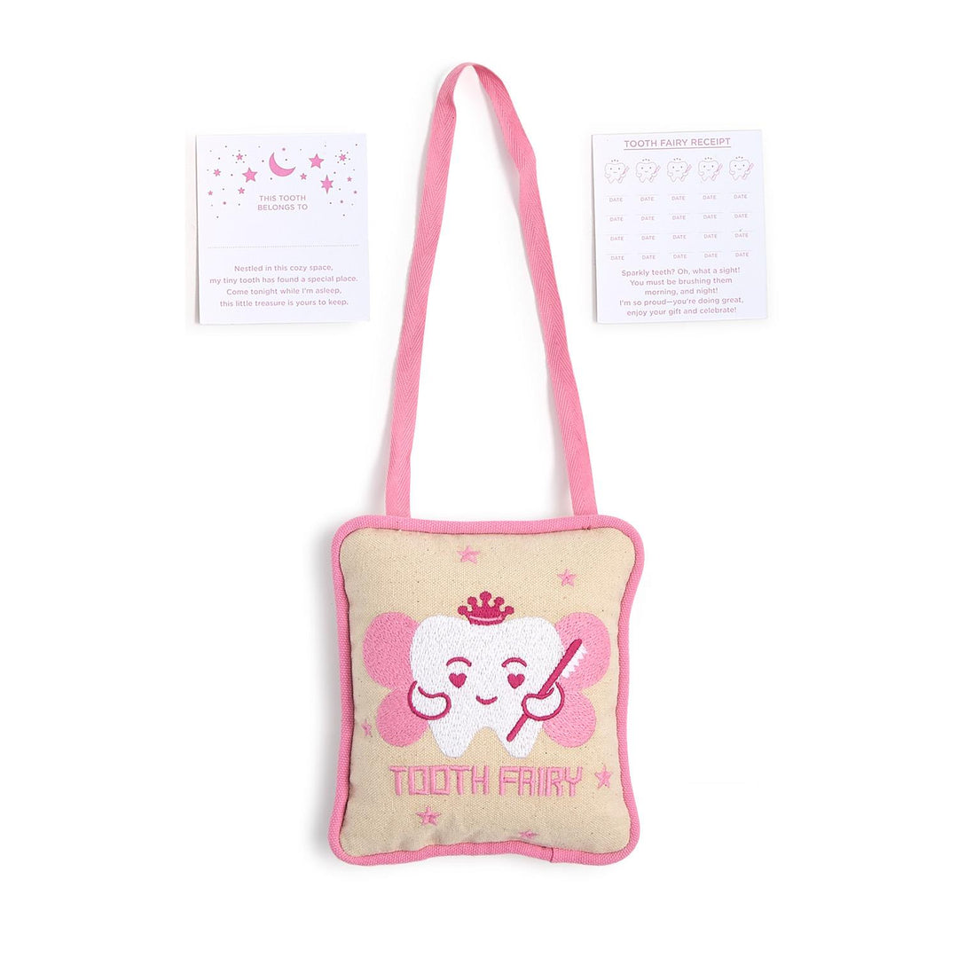 Tooth Fairy Embroidered Pillow Door Hanger Decor with Note Card