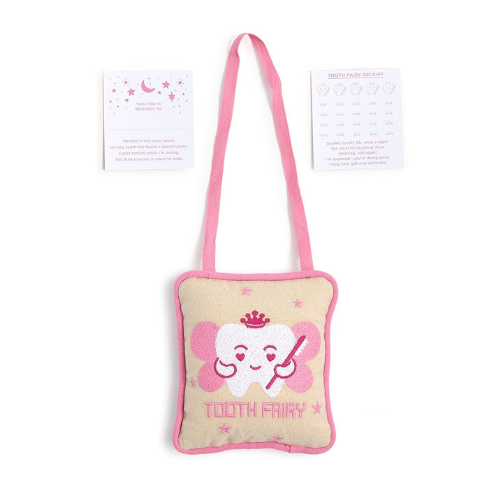 Tooth Fairy Embroidered Pillow Door Hanger Decor with Note Card