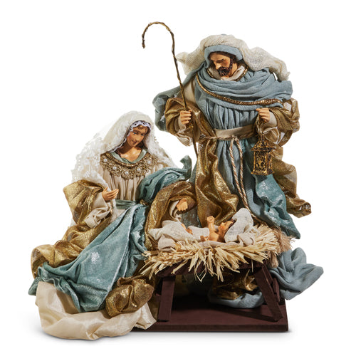 Blue and Gold Holy Family Nativity
