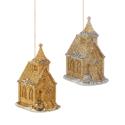 Gold Church Ornament