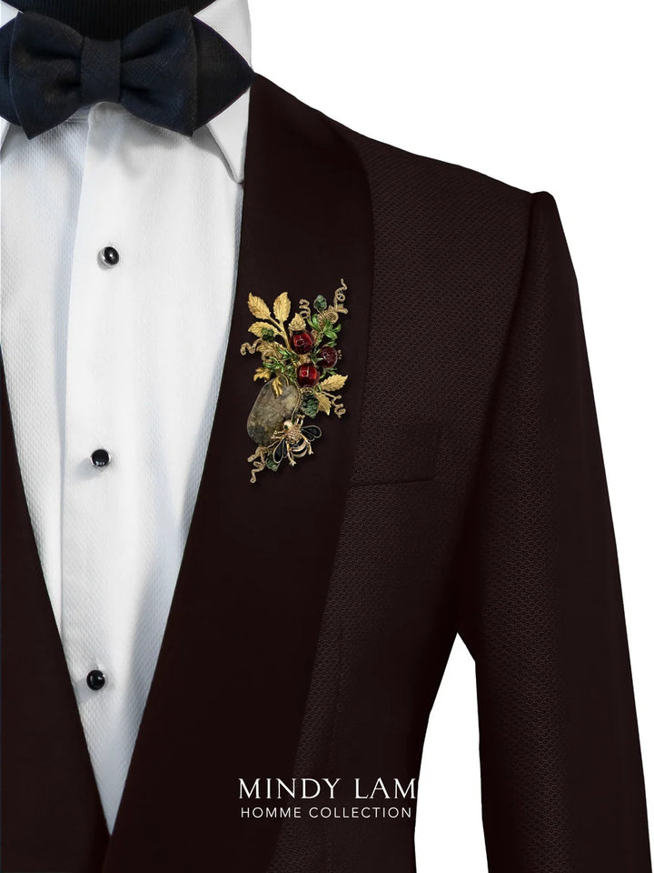 Pomegranate and Bumble Lapel Pin