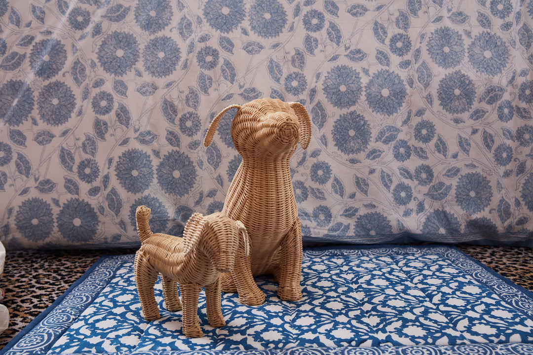 "Potcake" Wicker Dog